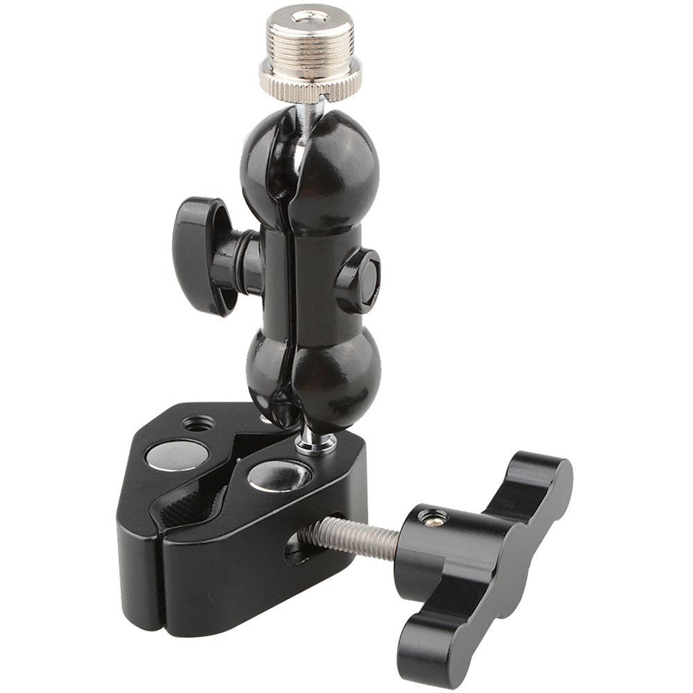 CAMVATE Super Clamp With 5 8"-27 Screw Double Ball Head Mount For Microphone