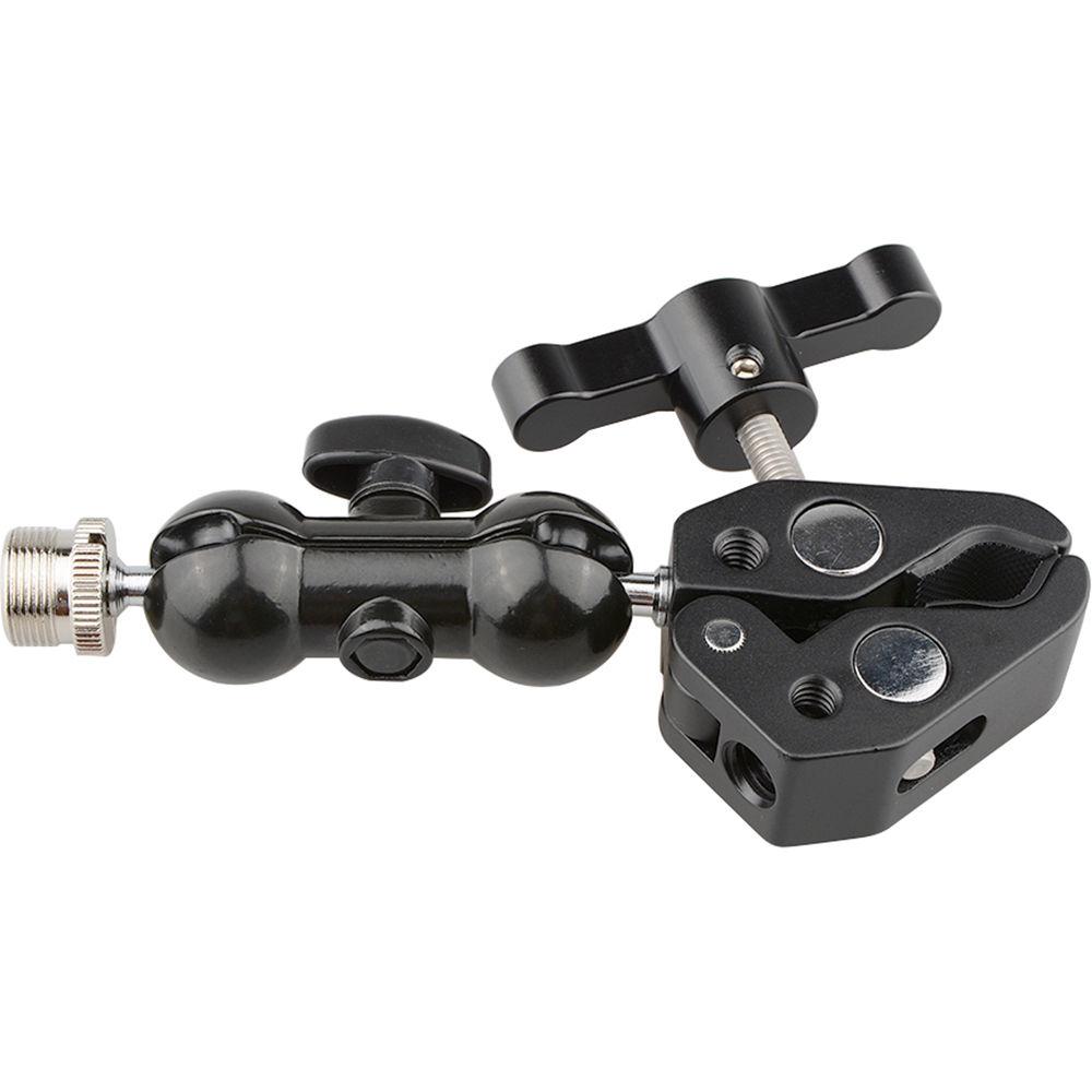 CAMVATE Super Clamp With 5 8"-27 Screw Double Ball Head Mount For Microphone