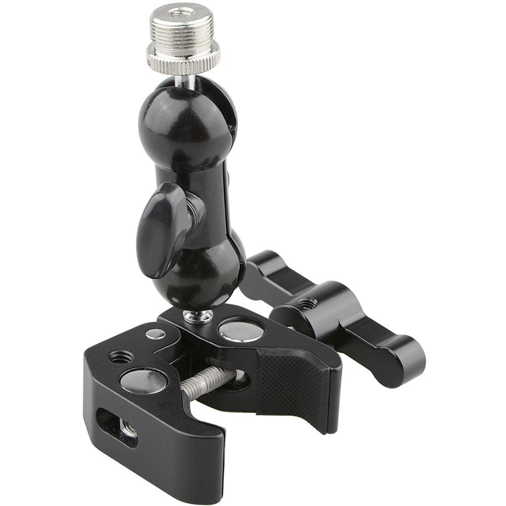 CAMVATE Super Clamp With 5 8"-27 Screw Double Ball Head Mount For Microphone