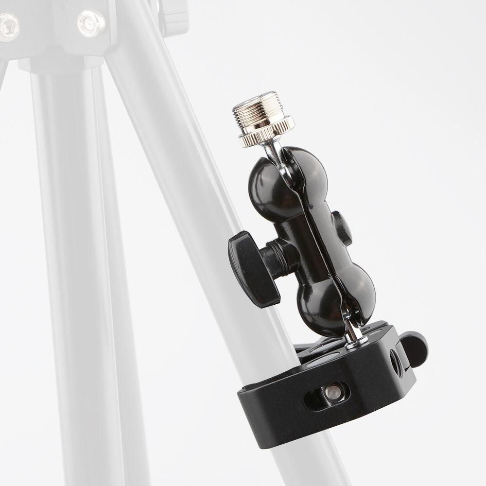 CAMVATE Super Clamp With 5 8"-27 Screw Double Ball Head Mount For Microphone