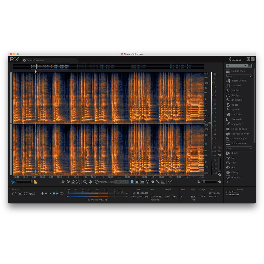 iZotope RX 6 Standard Audio Restoration and Enhancement Software
