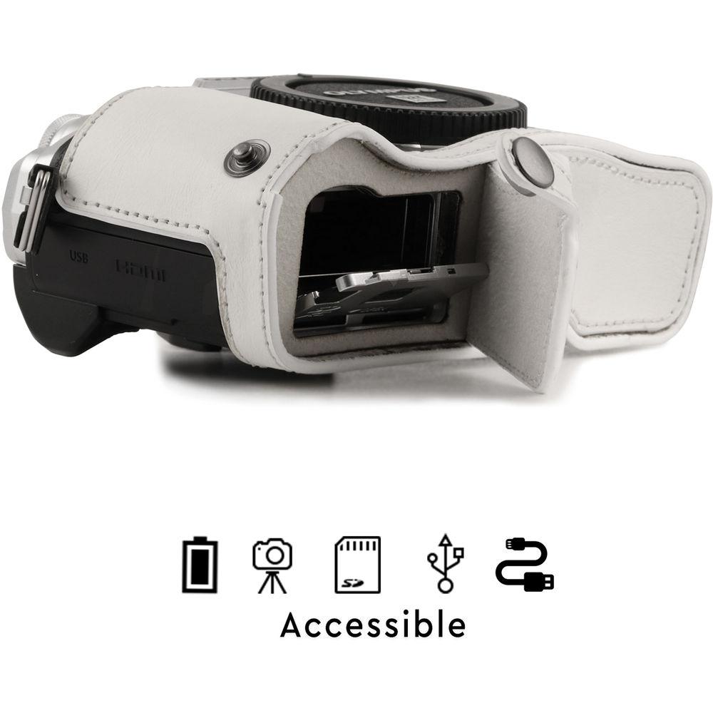 MegaGear Ever Ready Half Case and Strap for Olympus OM-D E-M10 Mark III