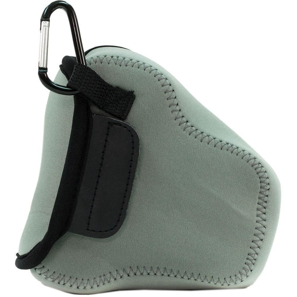 MegaGear MG1071 Ultra Light Neoprene Case with Carabiner for Olympus OM-D E-M1 Mark II with 12-40mm