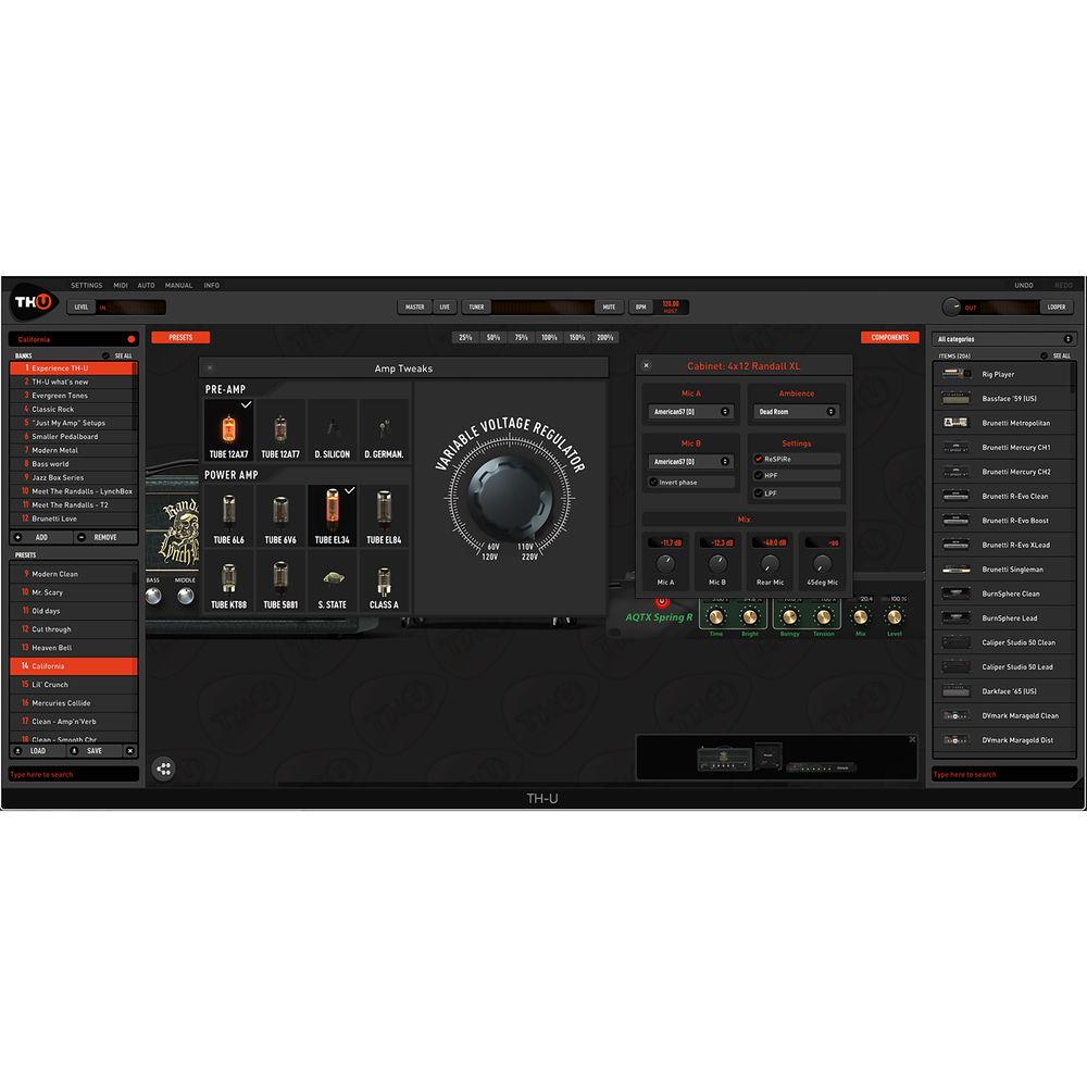 Overloud TH-U Upgrade - Amplifier Modeling Software