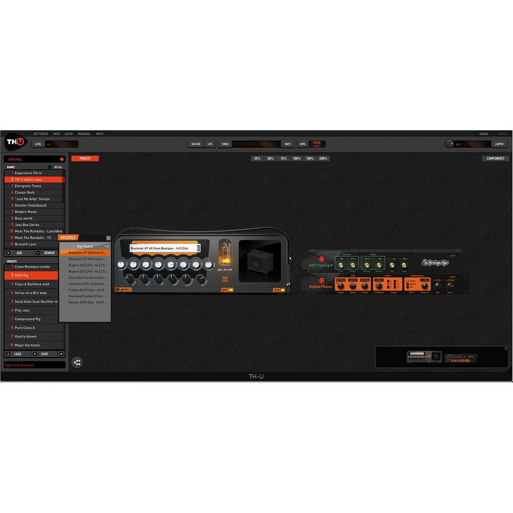 Overloud TH-U Upgrade - Amplifier Modeling Software
