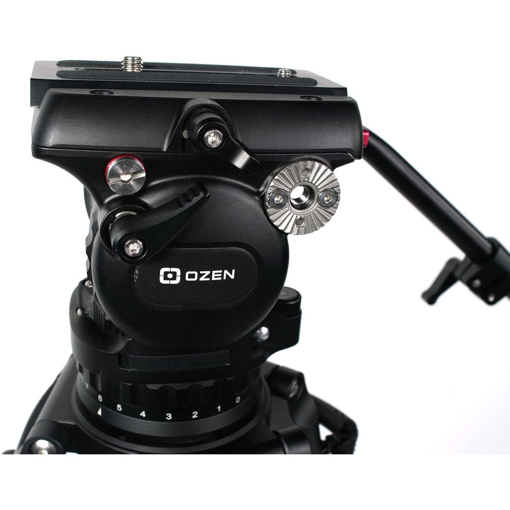 OZEN 100AL2 100mm Aluminum Tripod & Agile 15S Fluid Head System