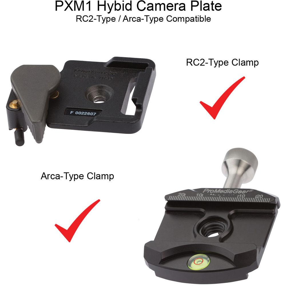 ProMediaGear PXM1 HYBRID Manfrotto-Type RC2 and Arca-Type Quick Release Plate