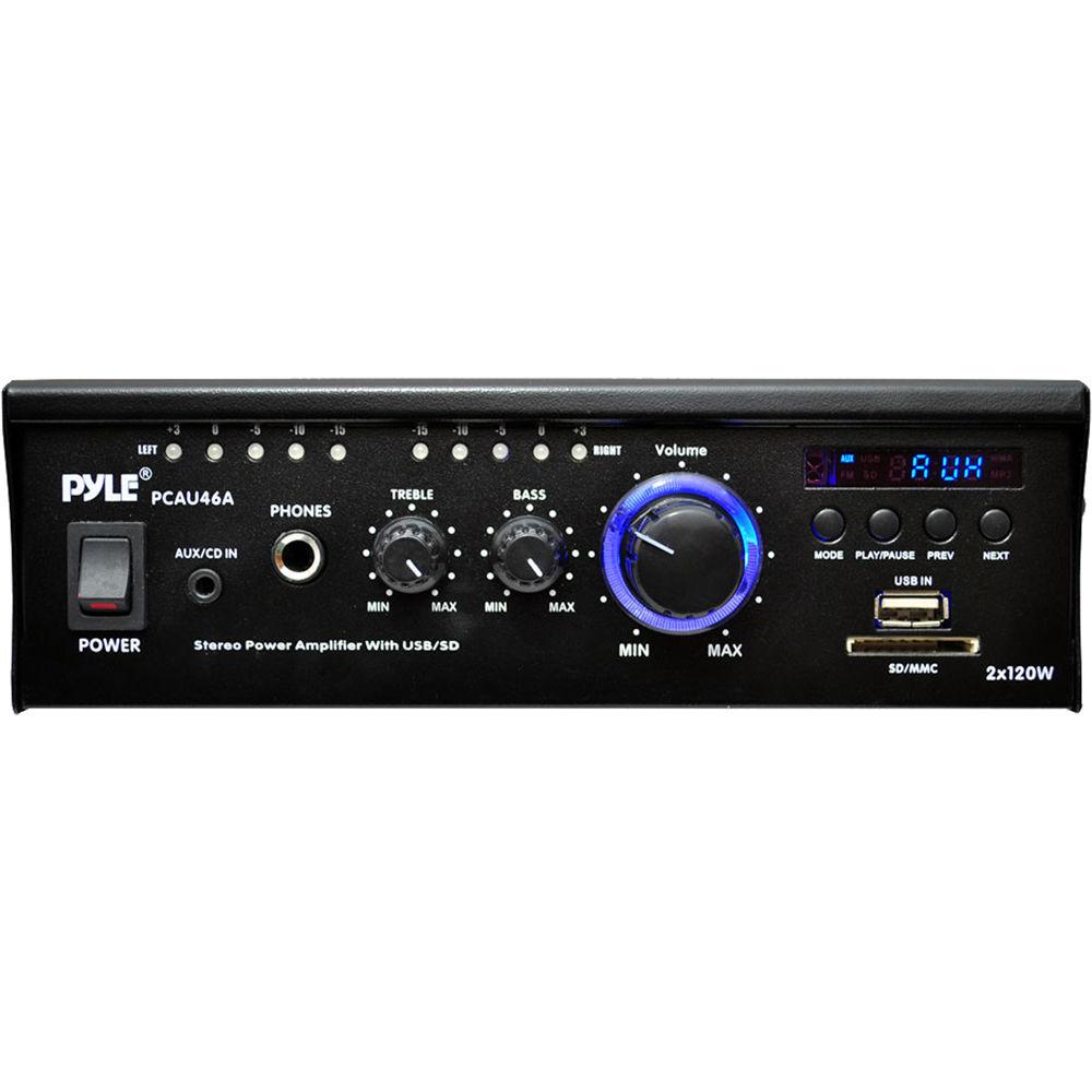 Pyle Pro PCAU46A 2-Channel 240W Stereo Power Amplifier