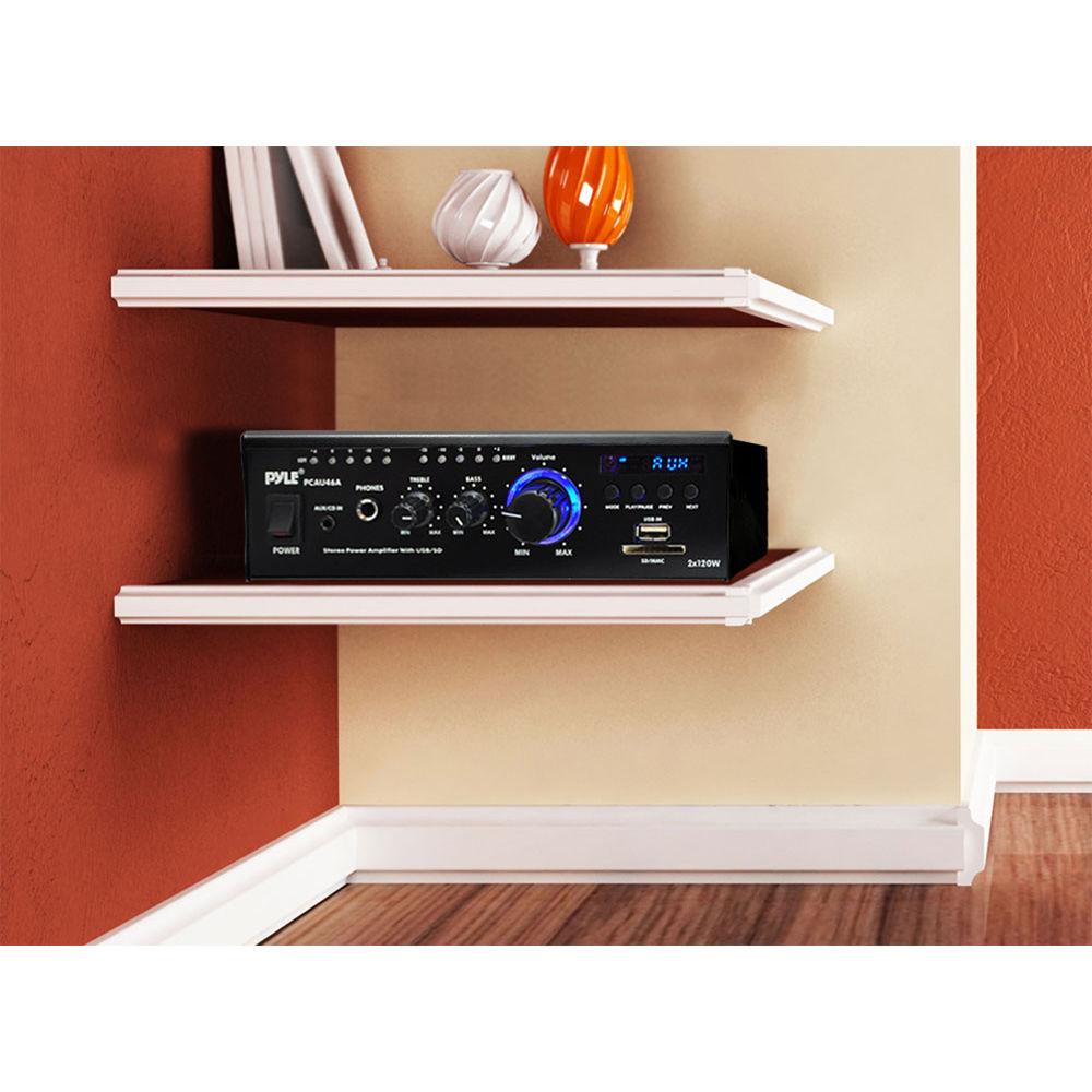Pyle Pro PCAU46A 2-Channel 240W Stereo Power Amplifier
