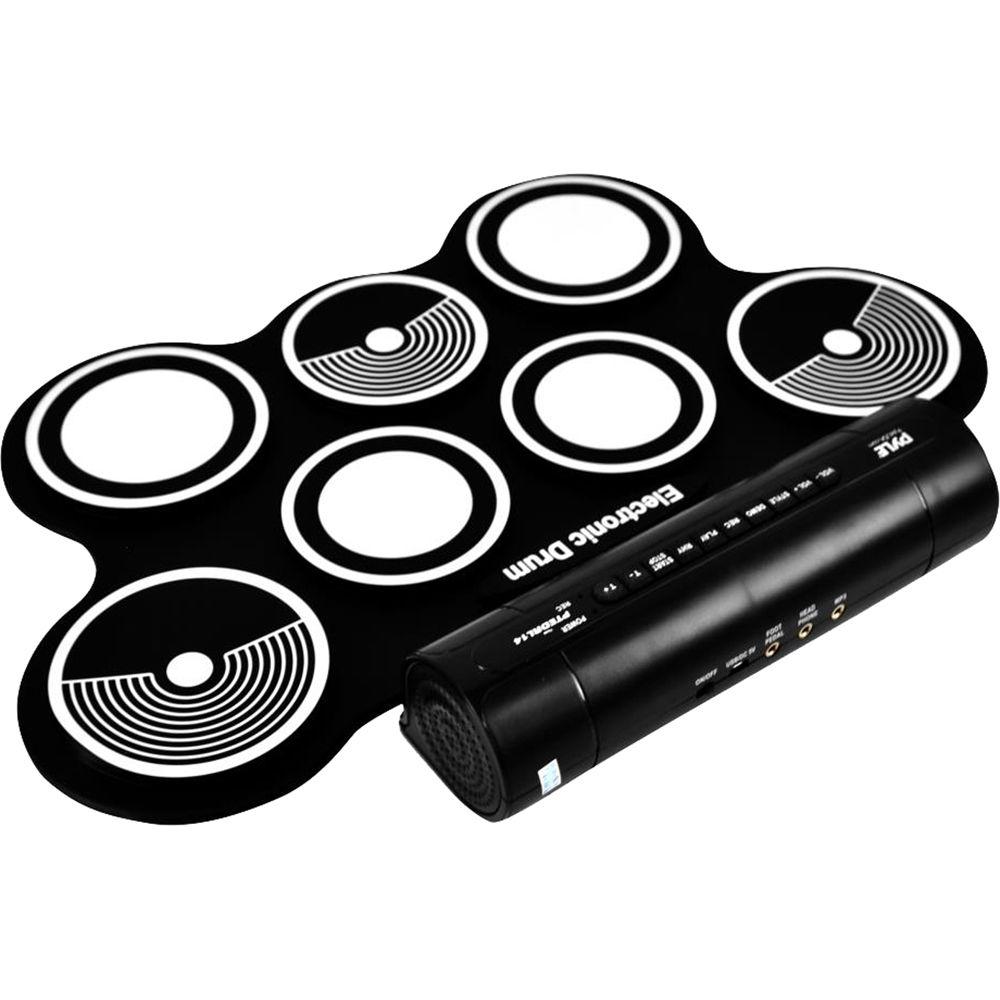 Pyle Pro PYPTEDRL14 Roll-Up Electronic Drum Kit with MIDI Capability