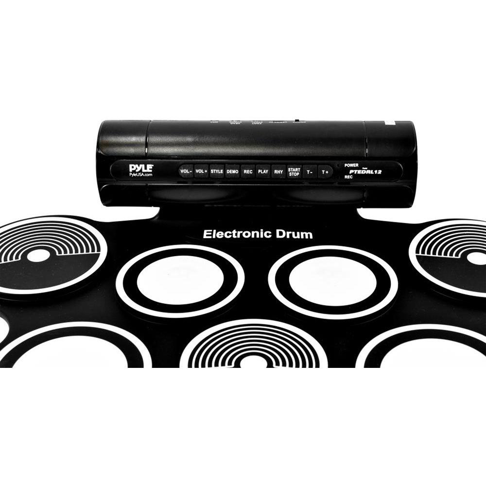 Pyle Pro PYPTEDRL14 Roll-Up Electronic Drum Kit with MIDI Capability