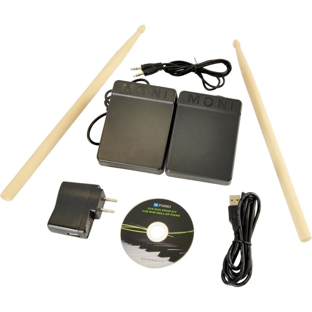 Pyle Pro PYPTEDRL14 Roll-Up Electronic Drum Kit with MIDI Capability