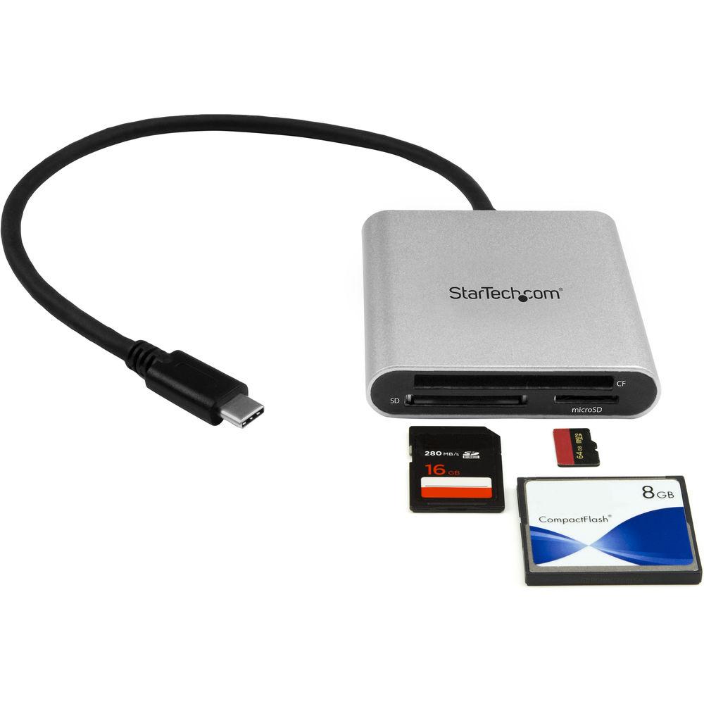 StarTech USB 3.0 Flash Memory Multi-Card Reader Writer with USB-C