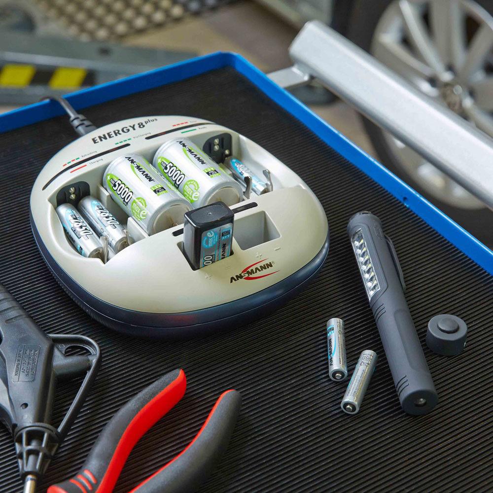 Ansmann Energy 8 Plus Charger and maxE PRO AA NiMH Battery Kit