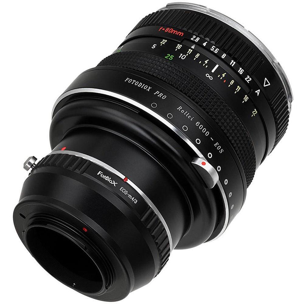 FotodioX Pro Lens Mount Double Adapter for Rollei 6000 and Canon EOS Lenses to Micro Four Thirds