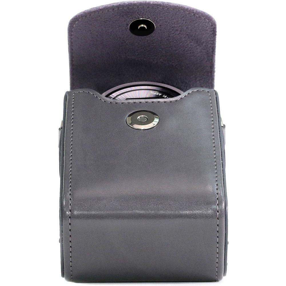 MegaGear Leather Camera Case with Strap for Panasonic Lumix ZS200, TZ200, Leica C-Lux