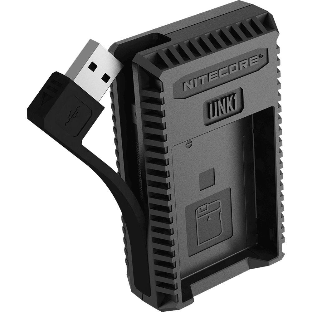 Nitecore UNK1 Dual-Slot USB Travel Charger for Nikon EN-EL14, EN-EL14a, and EN-EL15 Lithium-Ion Batteries