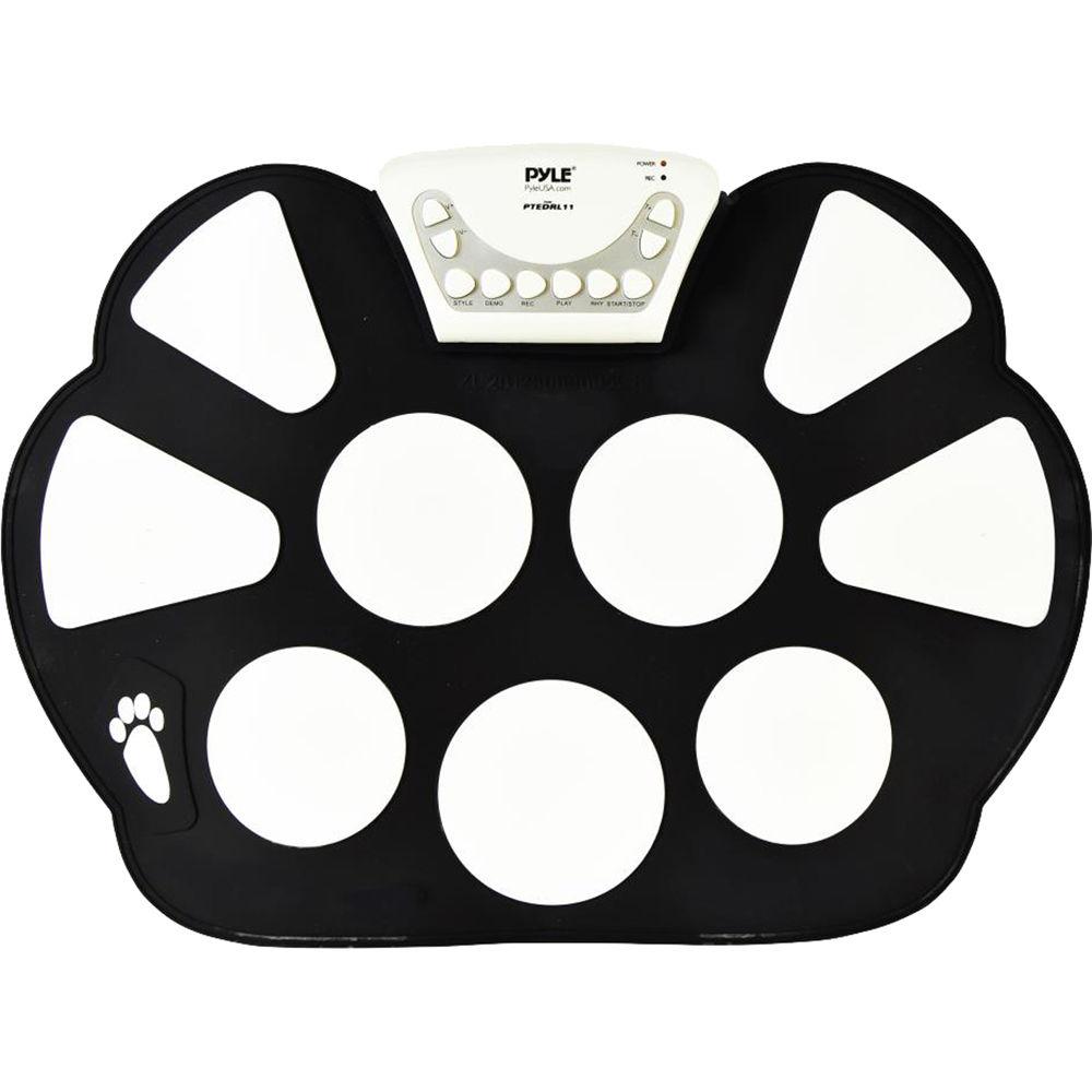 Pyle Pro PTEDRL11 Electronic Drum Kit - Portable Drumming Machine Roll-Up Design