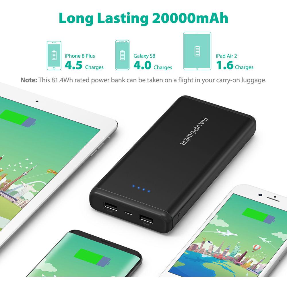 RAVPower 20,000mAh RP-PB006 Power Bank