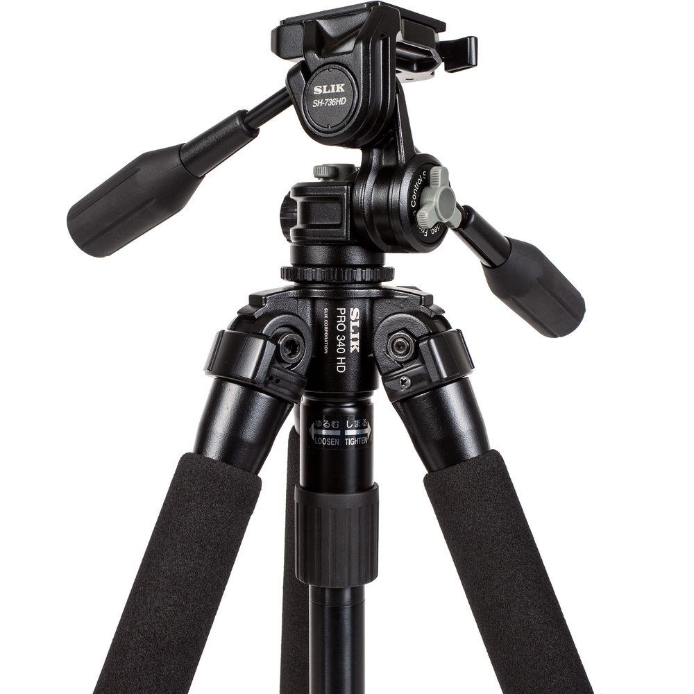 Slik Pro 340HD Tripod with SH-736HD Hybrid Photo Video Head