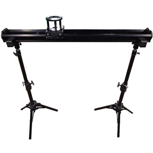 VariZoom 54" Varislider Vsm1-U Camera Slider Kit W Heavy-Duty Column Stands, Tripod Stand Mounts, And 4 Rise
