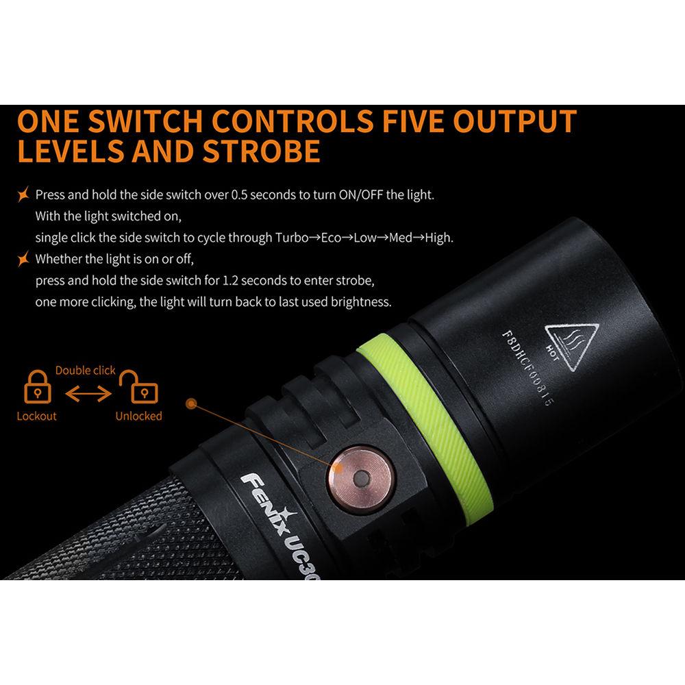Fenix Flashlight UC30 Rechargeable LED Flashlight