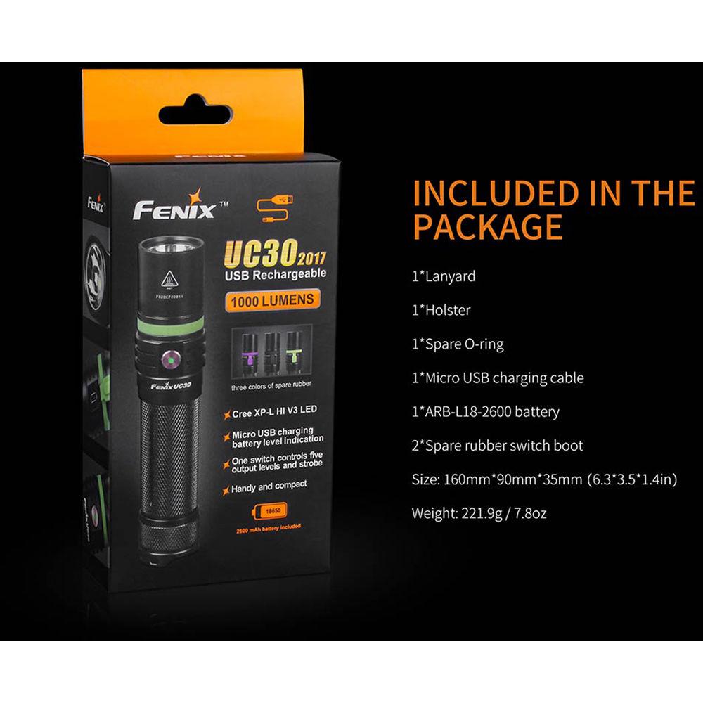 Fenix Flashlight UC30 Rechargeable LED Flashlight