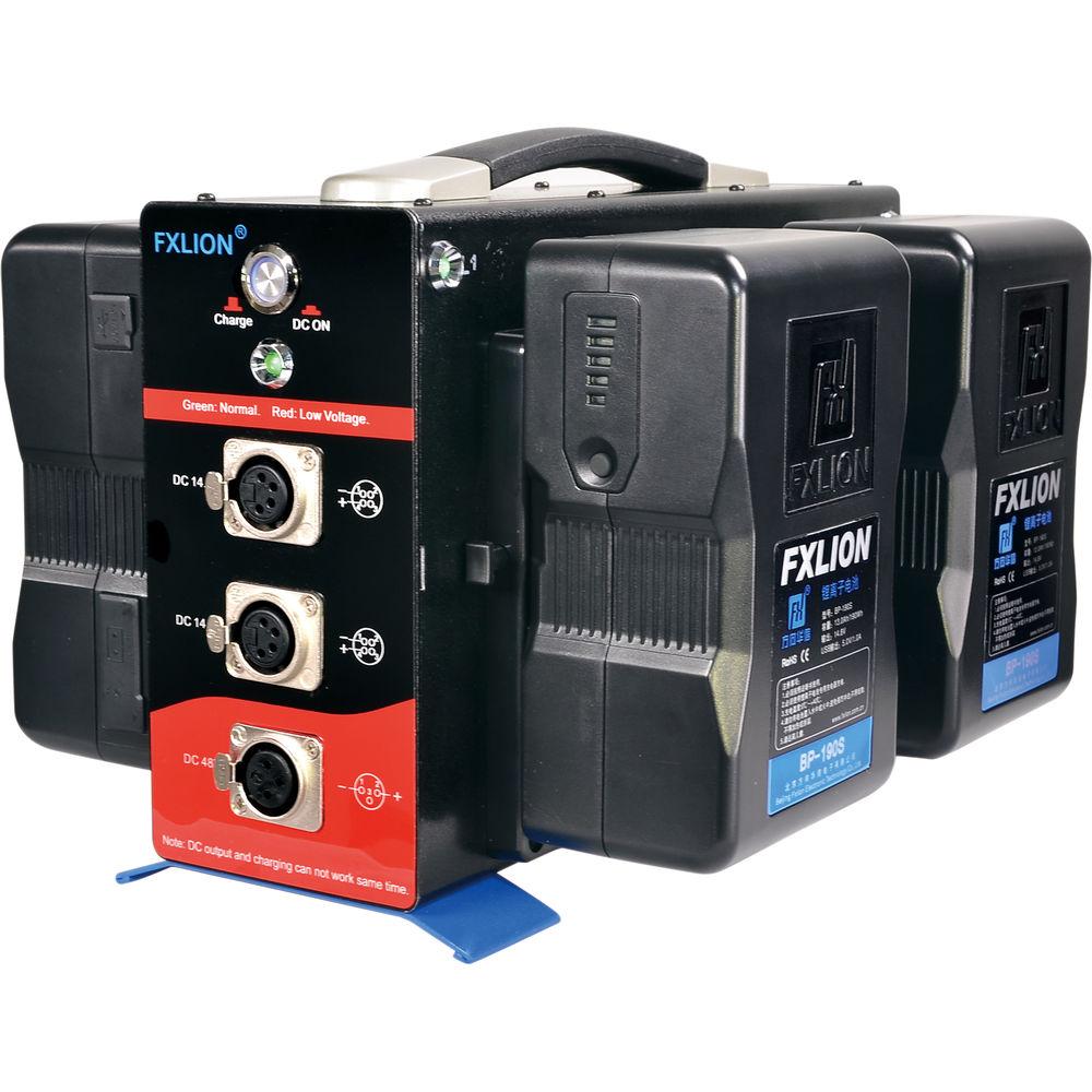 Fxlion V-Mount Adapter and Charger with 48V 10A Single 14.8 Dual Channel Output