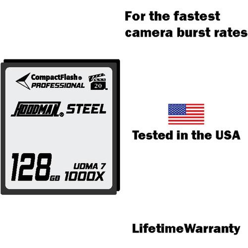 Hoodman 128GB UDMA7 CompactFlash Steel Card