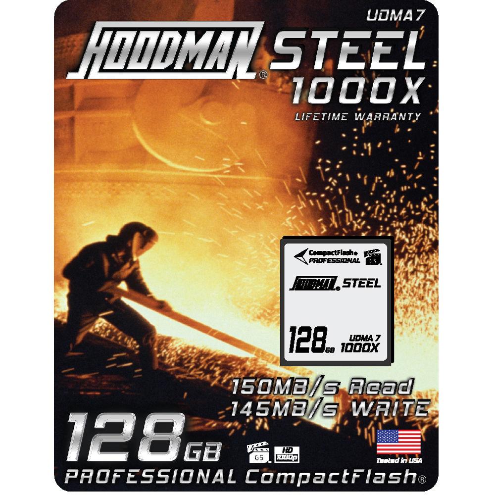 Hoodman 128GB UDMA7 CompactFlash Steel Card