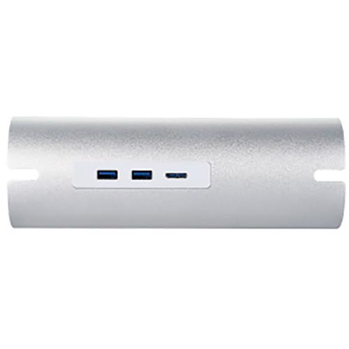 j5create Aluminum & Tempered Glass Monitor Stand with USB Hub