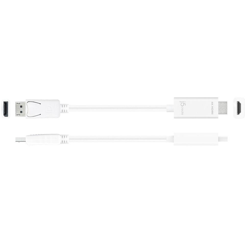 j5create DisplayPort Male to 4K HDMI Male Cable