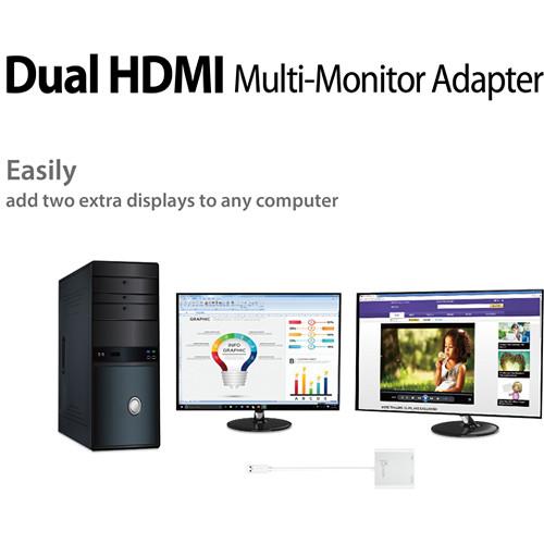 j5create USB 3.1 Gen 1 to Dual HDMI Multi-Monitor Adapter