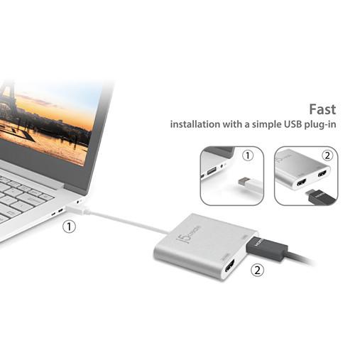 j5create USB 3.1 Gen 1 to Dual HDMI Multi-Monitor Adapter
