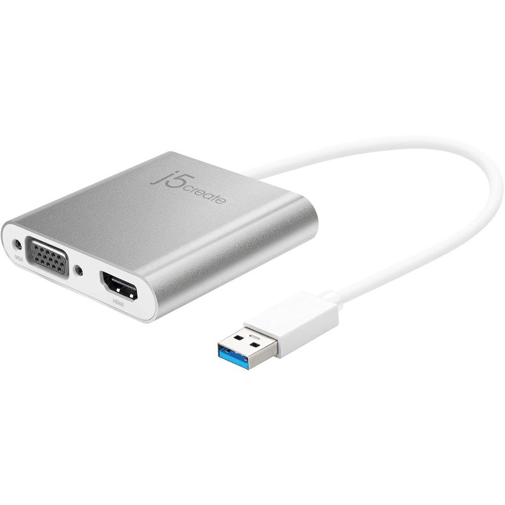 j5create USB 3.1 Gen 1 to HDMI VGA Multi-Monitor Adapter