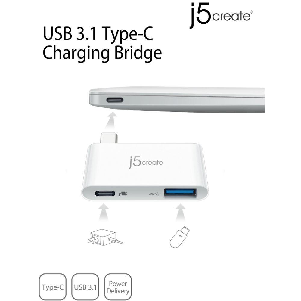 j5create USB 3.1 Type-C Charging Bridge
