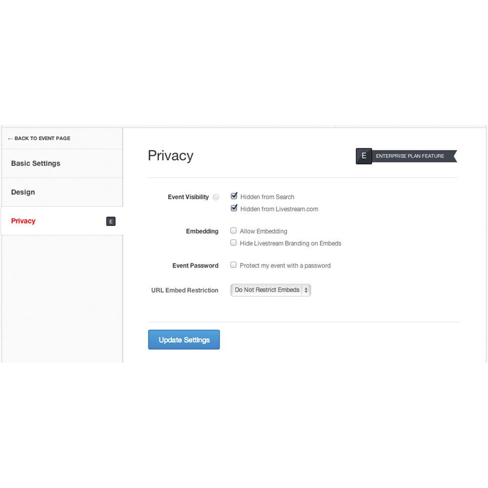 Livestream Enterprise Platform Plan
