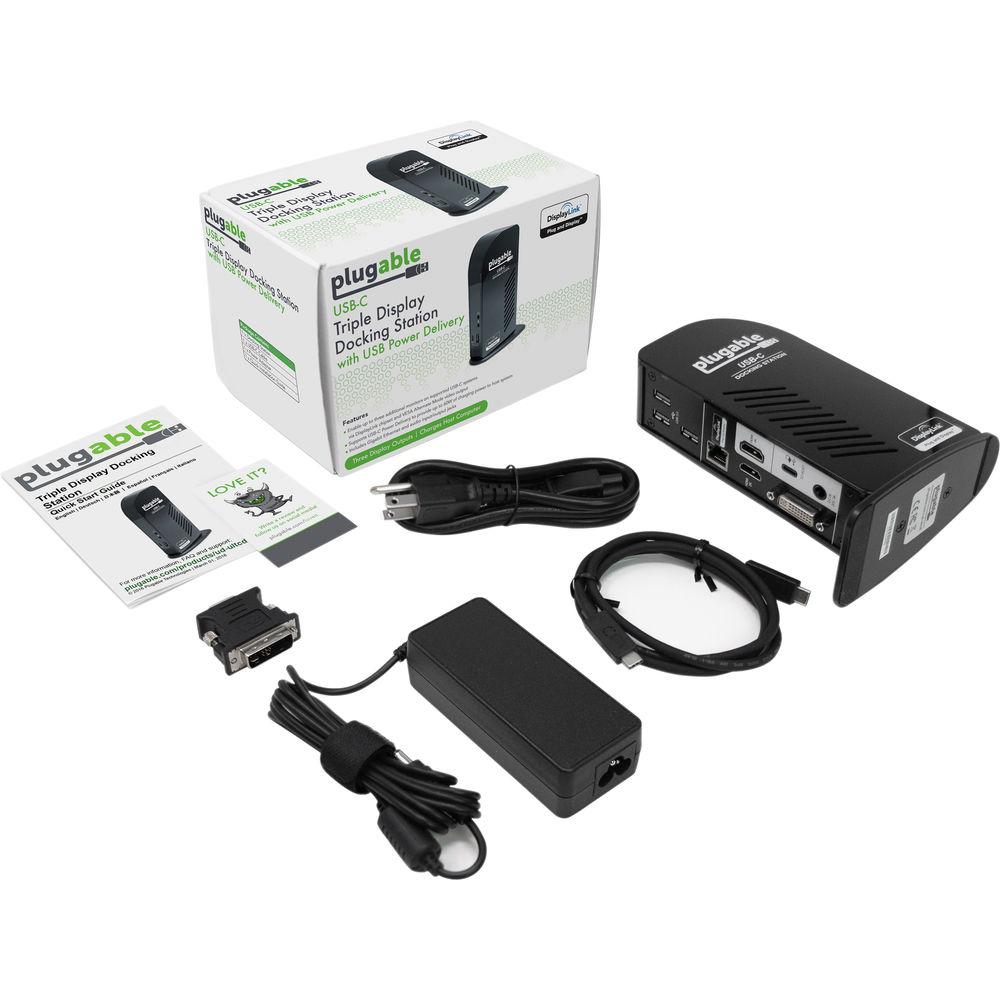 Plugable USB Type-C Triple Display Docking Station