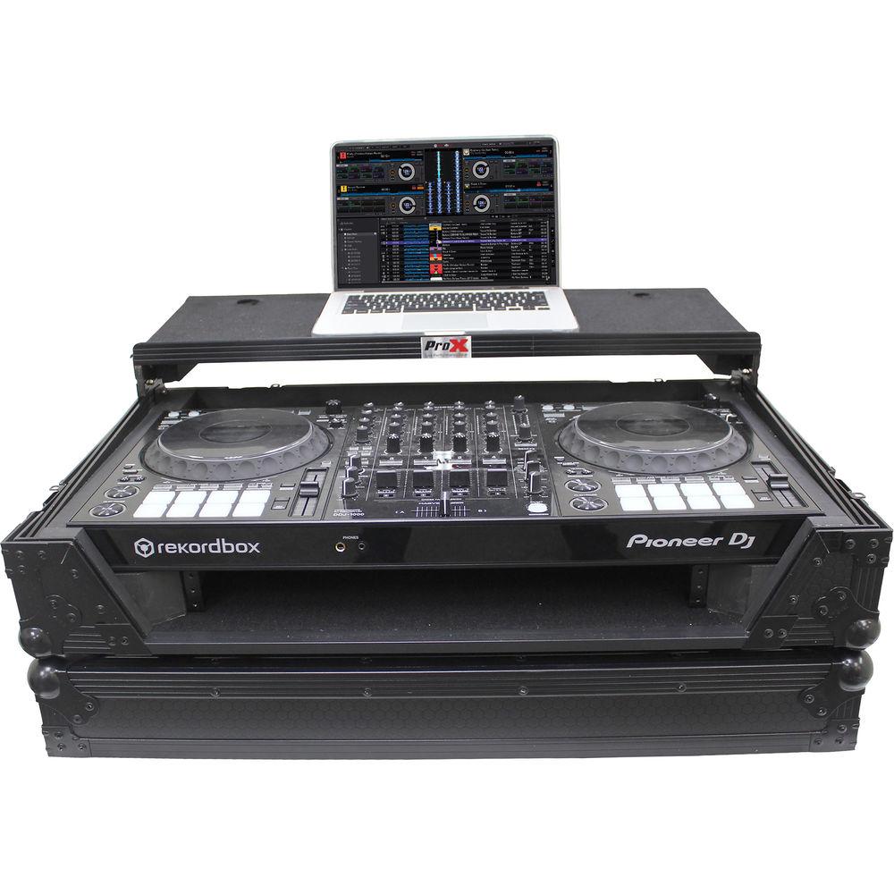 ProX Flight Case for Pioneer DDJ100 Controller with Laptop Shelf and Wheels