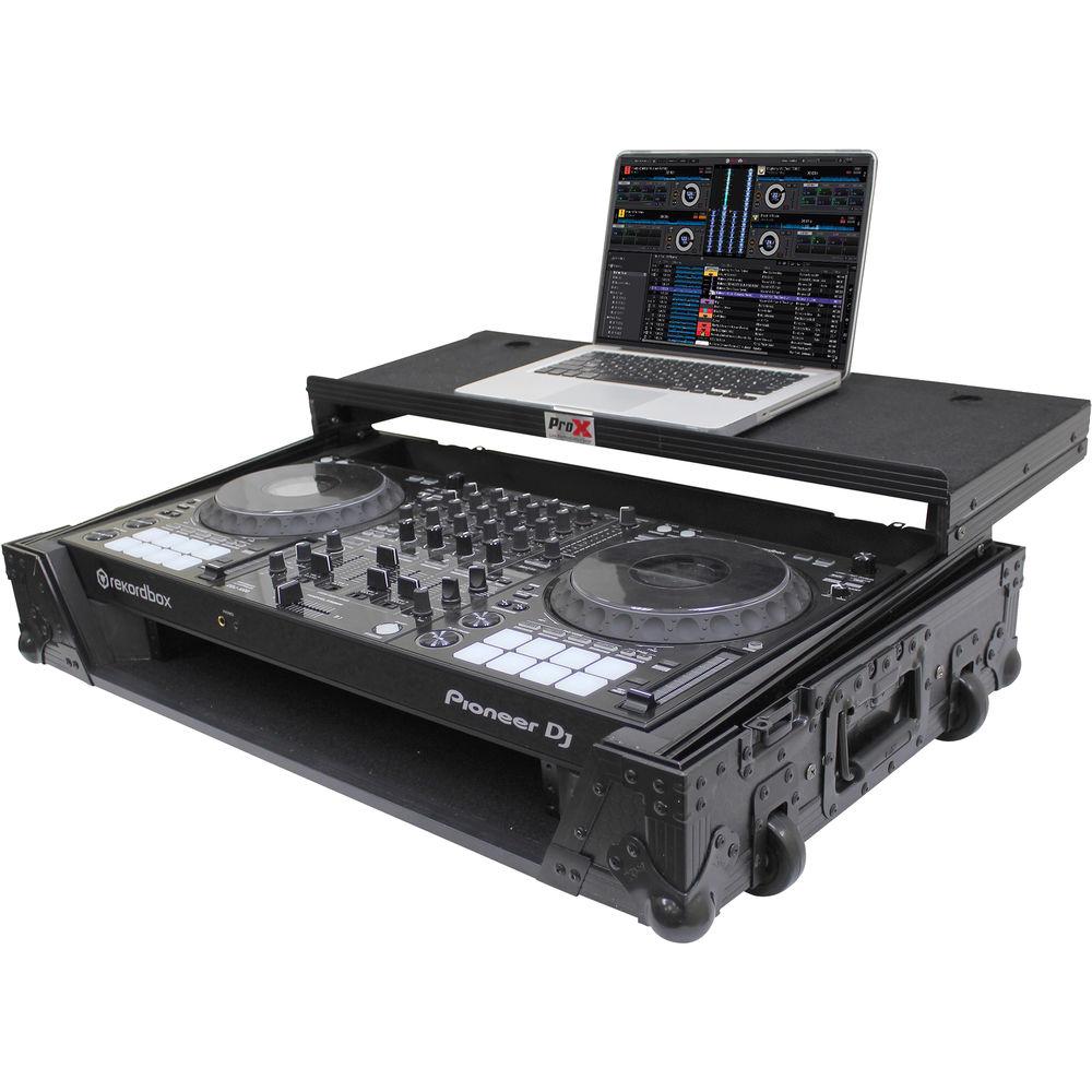 ProX Flight Case for Pioneer DDJ100 Controller with Laptop Shelf and Wheels