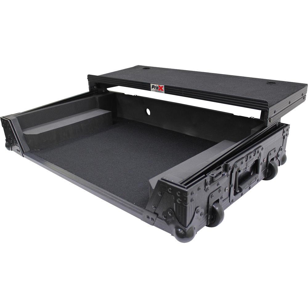 ProX Flight Case for Pioneer DDJ100 Controller with Laptop Shelf and Wheels