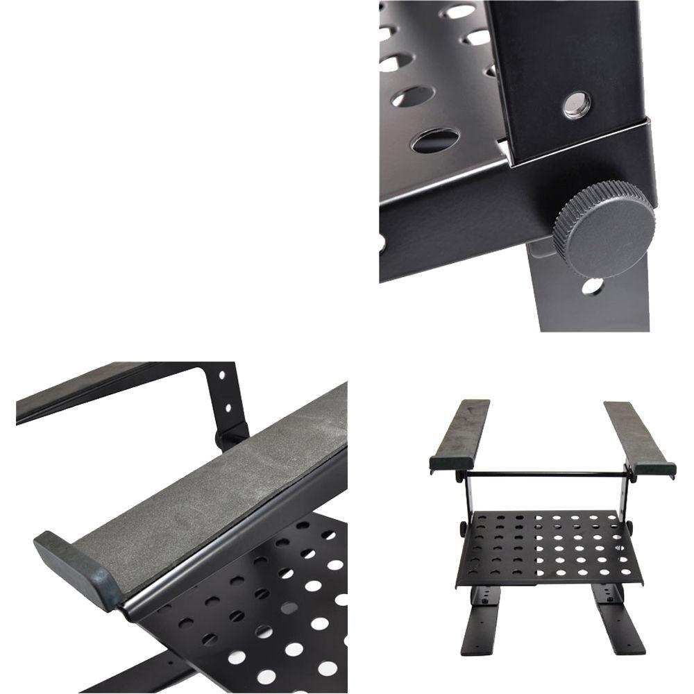 Pyle Pro Laptop Computer Stand for DJ With Flat Bottom Legs