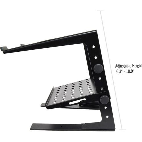 Pyle Pro Laptop Computer Stand for DJ With Flat Bottom Legs