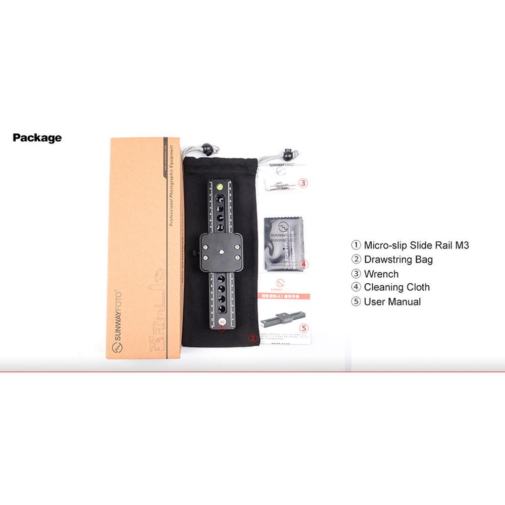 Sunwayfoto M3 Micro-Slip Slide Video Rail