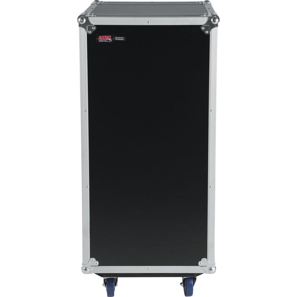 Gator Cases G-TOUR 10X16 PU Pop-Up Console Rack Case - 10 Space Top and 16 Space Front and Rear Rackable Audio Equipment
