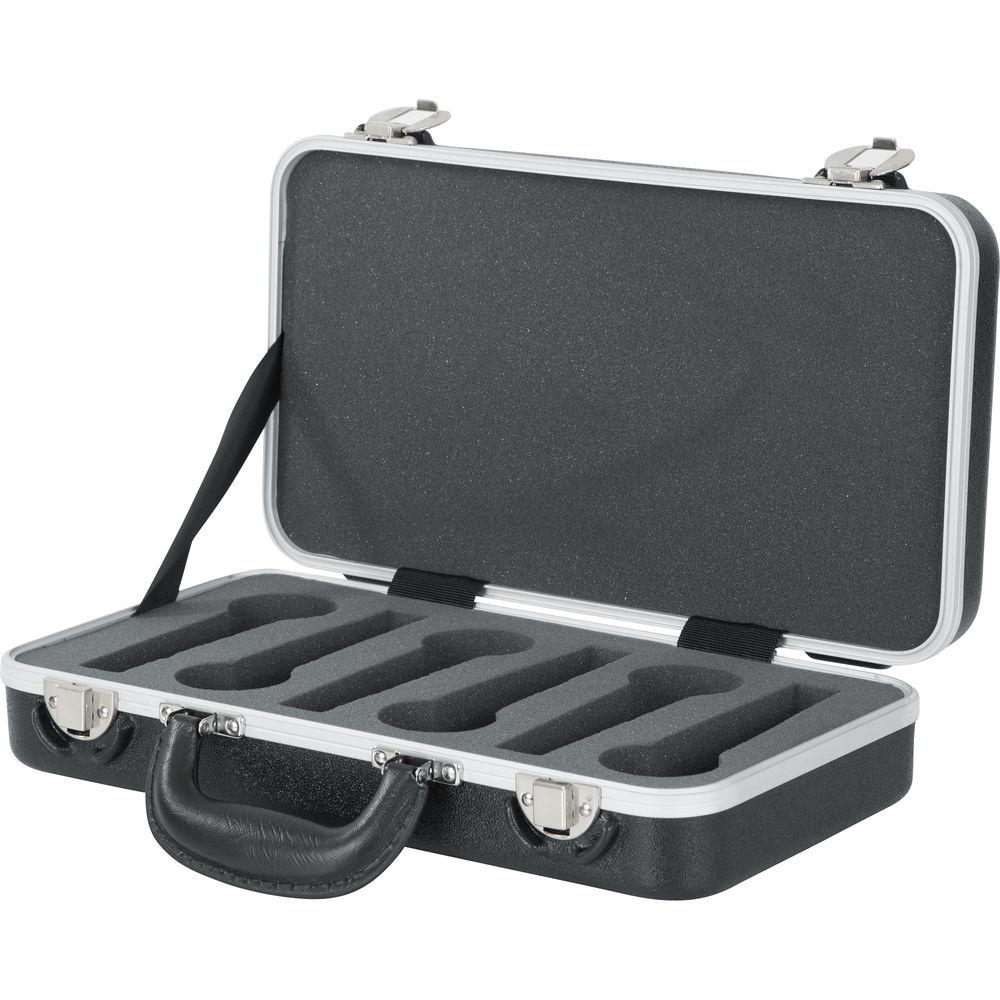Gator Cases GM-6-PE 6 Space Polyethylene Mic Case - for up to 6 Microphones and Accessories