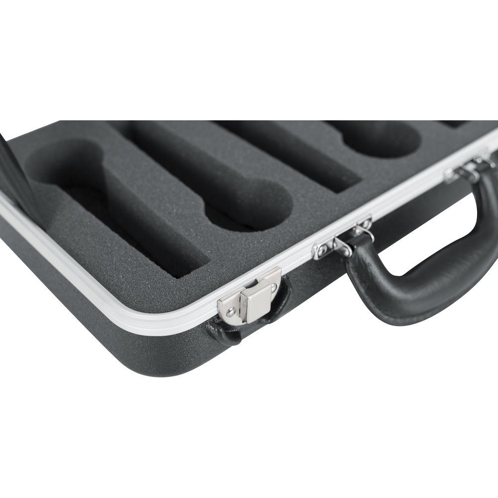 Gator Cases GM-6-PE 6 Space Polyethylene Mic Case - for up to 6 Microphones and Accessories