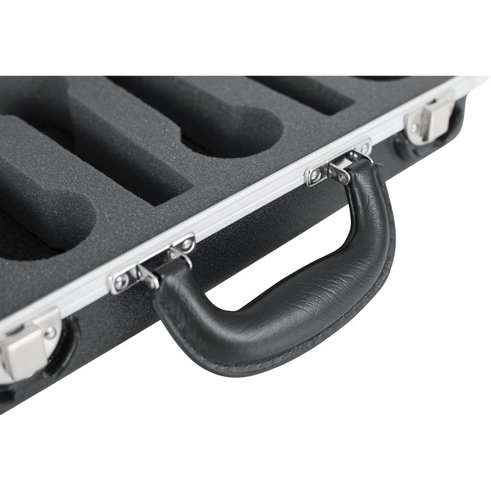 Gator Cases GM-6-PE 6 Space Polyethylene Mic Case - for up to 6 Microphones and Accessories