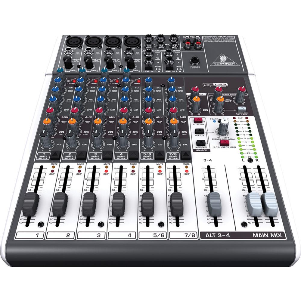 Behringer XENYX 1204USB - 12-Input USB Audio Mixer