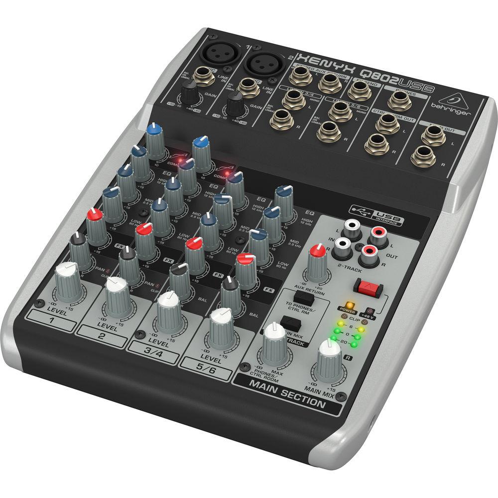 Behringer XENYX Q802USB Premium 8-Input 2-Bus Mixer